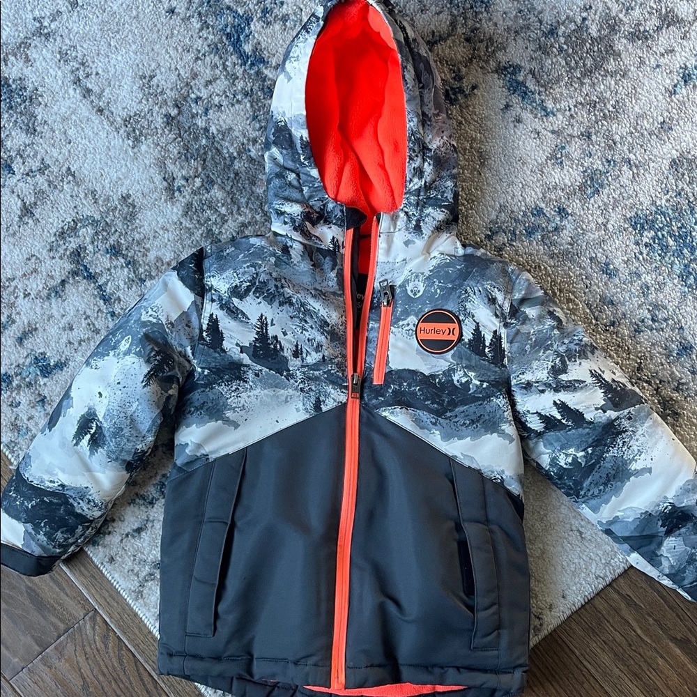 Hurley Kids' Camouflage Jacket with Orange Accents